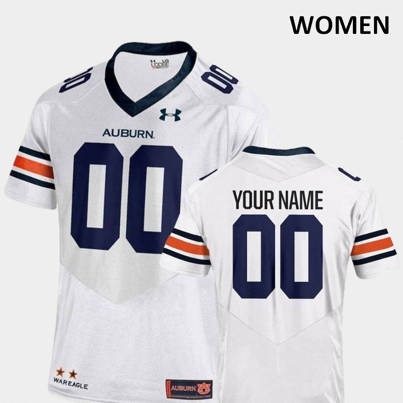 Women's Auburn Tigers #00 Custom 2018 White College Stitched Football Jersey